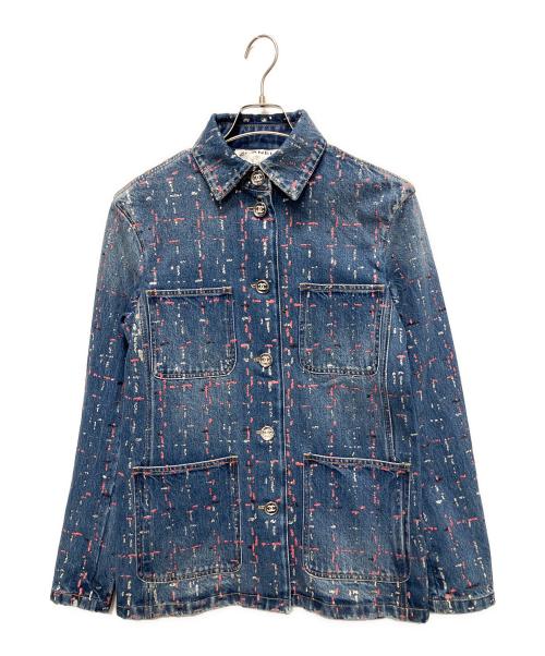 CHANEL（シャネル）CHANEL (シャネル) スパンコールデニムカバーオール インディゴ サイズ:38の古着・服飾アイテム