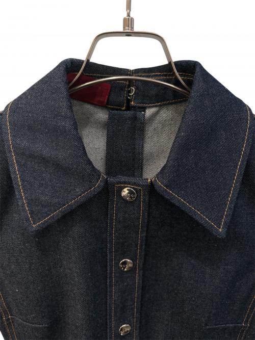 GUCCI（グッチ）GUCCI (グッチ) ホースビットベルト付デニムミニワンピース インディゴ サイズ:36の古着・服飾アイテム