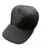 CHROME HEARTSクロムハーツ）の古着「ROLLING STONES Leather Patch Trucker Cap」｜ブラック