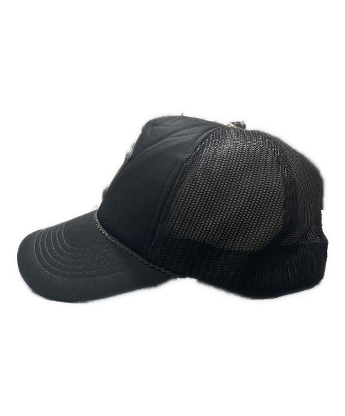 CHROME HEARTS（クロムハーツ）CHROME HEARTS (クロムハーツ) ROLLING STONES Leather Patch Trucker Cap ブラック サイズ:不明の古着・服飾アイテム