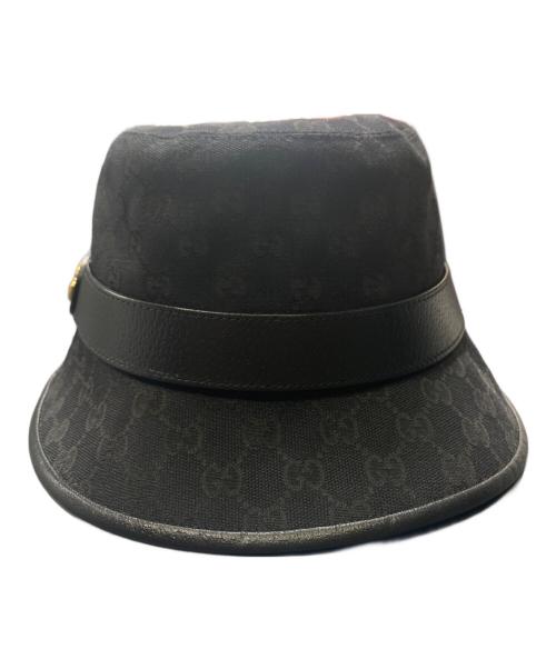 GUCCI（グッチ）GUCCI (グッチ) マーモントベルトハット ブラック サイズ:Lの古着・服飾アイテム