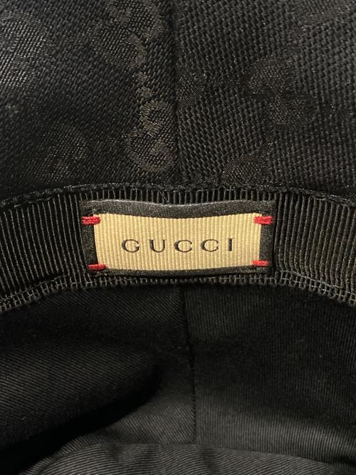 GUCCI（グッチ）GUCCI (グッチ) マーモントベルトハット ブラック サイズ:Lの古着・服飾アイテム
