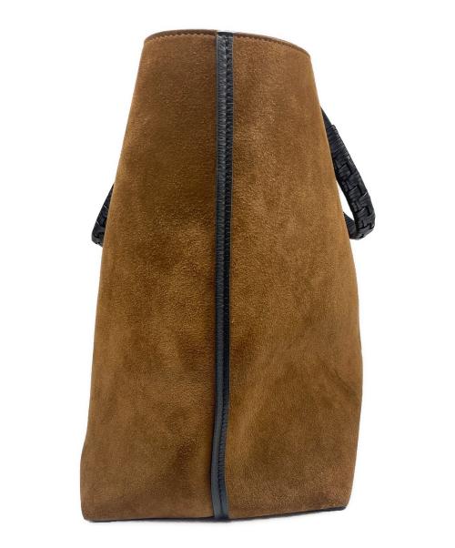 LOEWE（ロエベ）LOEWE (ロエベ) Suede Anagram Tote Bag スエード アナグラム トートバッグ ブラック×ブラウンの古着・服飾アイテム