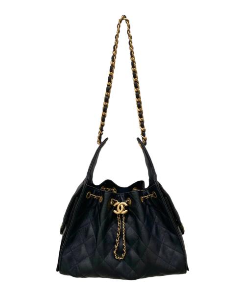 CHANEL（シャネル）CHANEL (シャネル) シャネル25 スモール キャビアスキン チェーンショルダーバッグ ブラック サイズ:25の古着・服飾アイテム