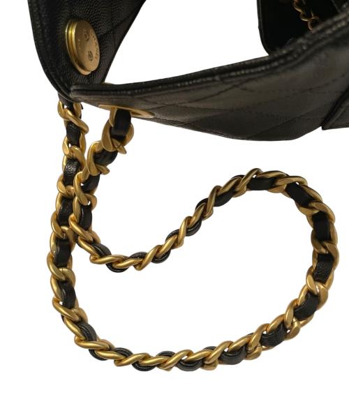 CHANEL（シャネル）CHANEL (シャネル) シャネル25 スモール キャビアスキン チェーンショルダーバッグ ブラック サイズ:25の古着・服飾アイテム