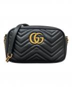 GUCCIグッチ）の古着「GGマーモントショルダーバッグ」｜ブラック
