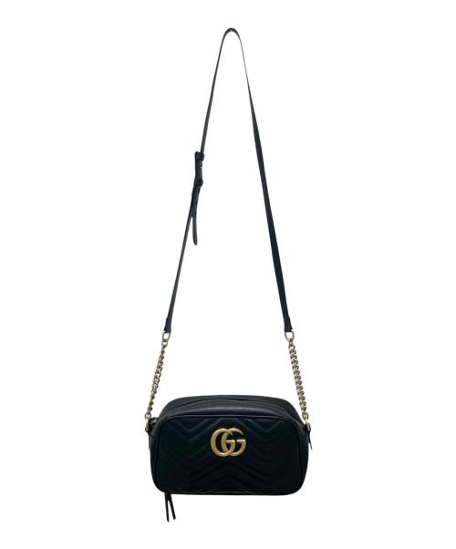GUCCI（グッチ）GUCCI (グッチ) GGマーモントショルダーバッグ ブラックの古着・服飾アイテム