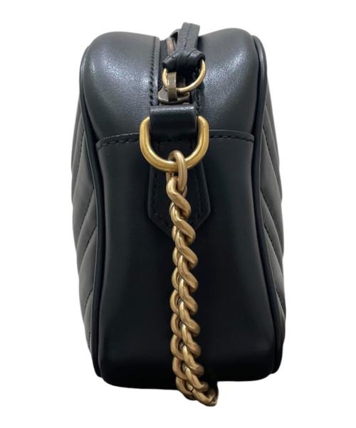 GUCCI（グッチ）GUCCI (グッチ) GGマーモントショルダーバッグ ブラックの古着・服飾アイテム