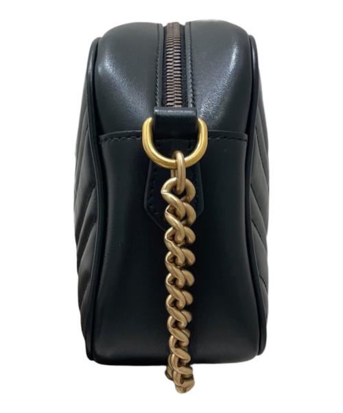GUCCI（グッチ）GUCCI (グッチ) GGマーモントショルダーバッグ ブラックの古着・服飾アイテム