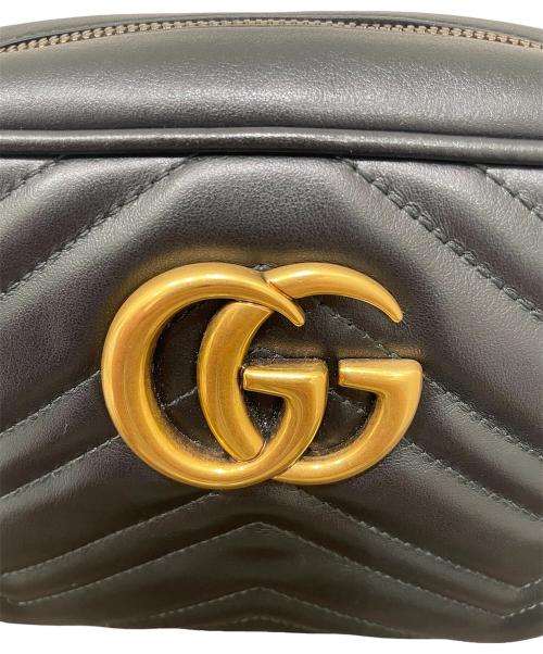 GUCCI（グッチ）GUCCI (グッチ) GGマーモントショルダーバッグ ブラックの古着・服飾アイテム