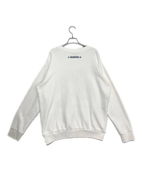 GUCCI（グッチ）GUCCI (グッチ) DISNEY (ディズニー) ドナルド刺繍スウェット ホワイト サイズ:Mの古着・服飾アイテム