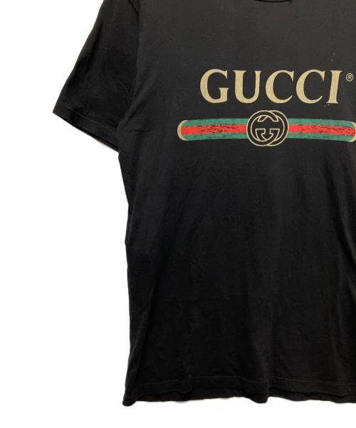 GUCCI（グッチ）GUCCI (グッチ) ロゴＴシャツ ブラック サイズ:XSの古着・服飾アイテム