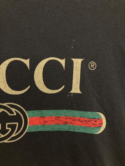 GUCCI（グッチ）GUCCI (グッチ) ロゴＴシャツ ブラック サイズ:XSの古着・服飾アイテム