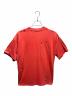 BALENCIAGA (バレンシアガ) ダメージ加工カレッジロゴTシャツ レッド サイズ:S：50000円