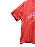 中古・古着 BALENCIAGA (バレンシアガ) ダメージ加工カレッジロゴTシャツ レッド サイズ:S：50000円