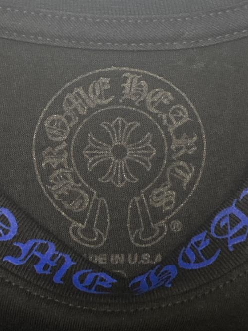 CHROME HEARTS（クロムハーツ）CHROME HEARTS (クロムハーツ) ネックロゴTシャツ ブラック サイズ:XLの古着・服飾アイテム