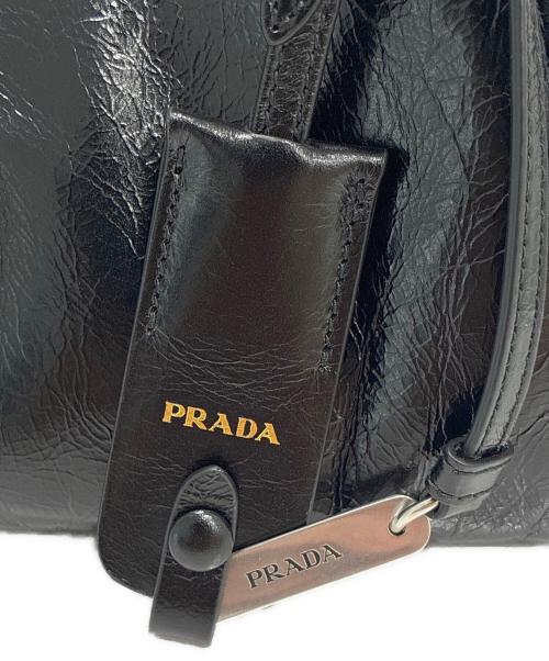 PRADA（プラダ）PRADA (プラダ) スモールレザートート ブラックの古着・服飾アイテム