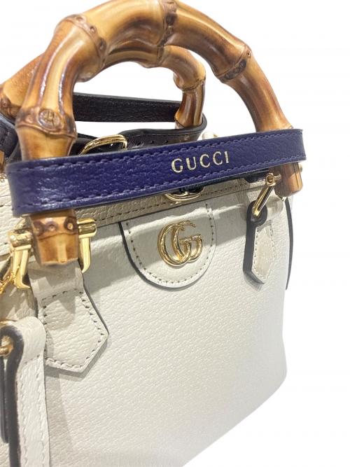 GUCCI（グッチ）GUCCI (グッチ) オフディア2WAYバッグ アイボリーの古着・服飾アイテム