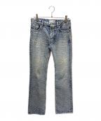 BALENCIAGAバレンシアガ）の古着「Distressed Straight Leg Jeans/ダメージ ストレートレッグ ジーンズ/681734 TJW60」｜インディゴ