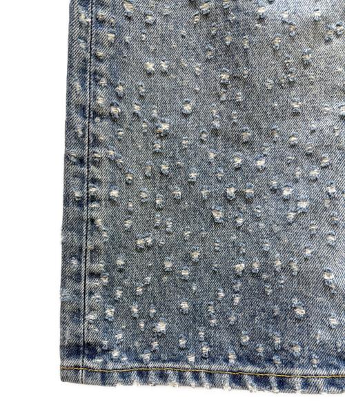 BALENCIAGA（バレンシアガ）BALENCIAGA (バレンシアガ) Distressed Straight Leg Jeans/ダメージ ストレートレッグ ジーンズ/681734 TJW60 インディゴ サイズ:26の古着・服飾アイテム