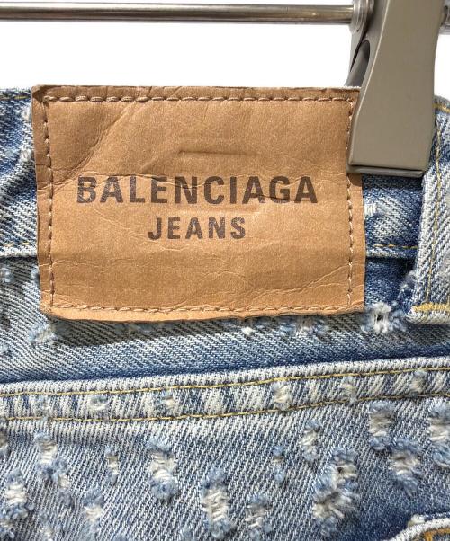 BALENCIAGA（バレンシアガ）BALENCIAGA (バレンシアガ) Distressed Straight Leg Jeans/ダメージ ストレートレッグ ジーンズ/681734 TJW60 インディゴ サイズ:26の古着・服飾アイテム