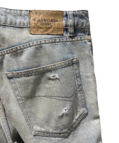 BALENCIAGA（バレンシアガ）BALENCIAGA (バレンシアガ) 裾ダメージデニムパンツ インディゴ サイズ:30の古着・服飾アイテム