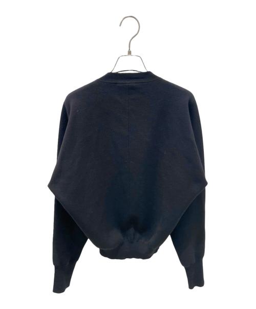 LOUIS VUITTON（ルイ ヴィトン）LOUIS VUITTON (ルイ ヴィトン) レザーロゴパッチ カーディガン ブラック サイズ:ｓの古着・服飾アイテム