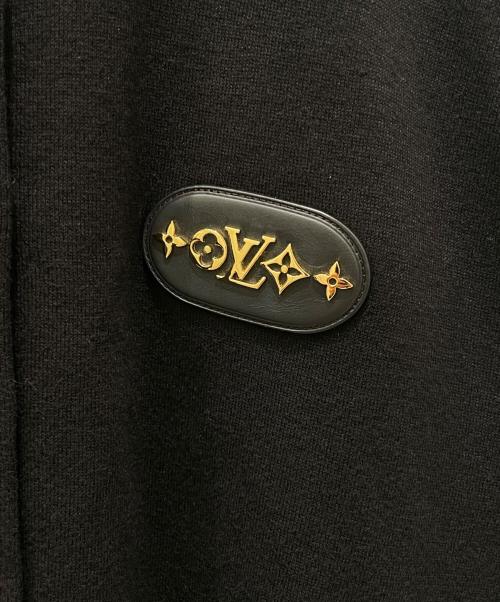 LOUIS VUITTON（ルイ ヴィトン）LOUIS VUITTON (ルイ ヴィトン) レザーロゴパッチ カーディガン ブラック サイズ:ｓの古着・服飾アイテム