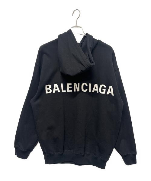 BALENCIAGA（バレンシアガ）BALENCIAGA (バレンシアガ) バックロゴプルオーバーパーカー ブラック サイズ:Mの古着・服飾アイテム