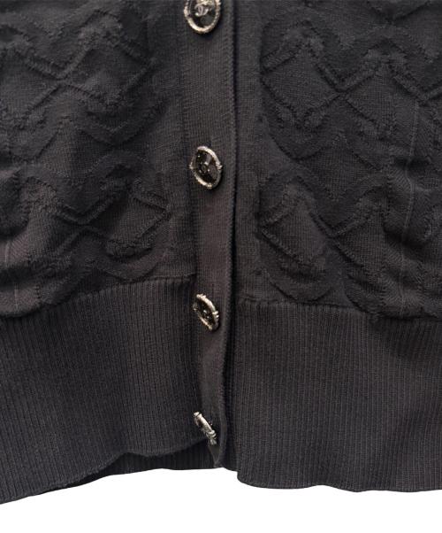 CHANEL（シャネル）CHANEL (シャネル) ココマークボタン Vネックカーディガン ブラック サイズ:42の古着・服飾アイテム