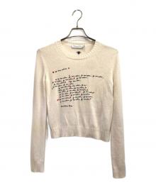 Christian Dior（クリスチャン ディオール）の古着「エンブロイダリーカシミヤニット」｜ホワイト
