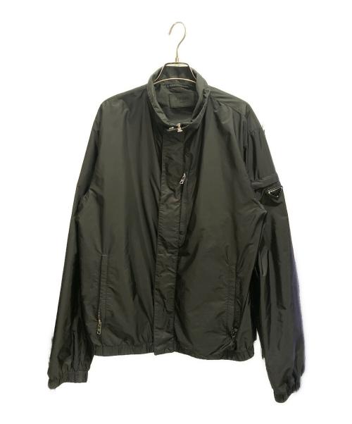 PRADA（プラダ）PRADA (プラダ) トライアングルロゴナイロンジャケット ブラック サイズ:52の古着・服飾アイテム