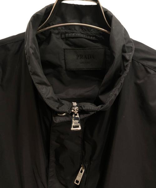 PRADA（プラダ）PRADA (プラダ) トライアングルロゴナイロンジャケット ブラック サイズ:52の古着・服飾アイテム