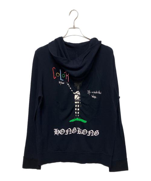 CHROME HEARTS（クロムハーツ）CHROME HEARTS (クロムハーツ) グラフィックダガージップパーカー ネイビー サイズ:Mの古着・服飾アイテム