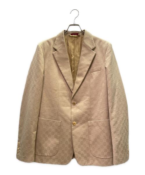 GUCCI（グッチ）GUCCI (グッチ) GGスプリームパターンブレザー ベージュ サイズ:-の古着・服飾アイテム