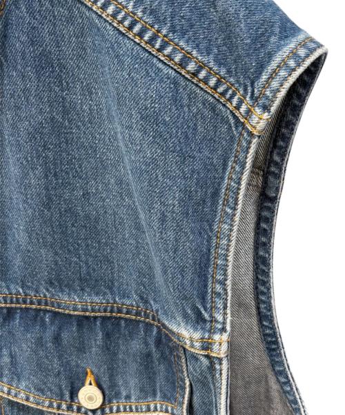 GUCCI（グッチ）GUCCI (グッチ) ウサギパッチ付デニムベスト インディゴ サイズ:40の古着・服飾アイテム