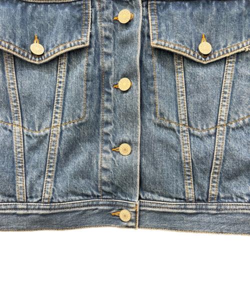 GUCCI（グッチ）GUCCI (グッチ) ウサギパッチ付デニムベスト インディゴ サイズ:40の古着・服飾アイテム