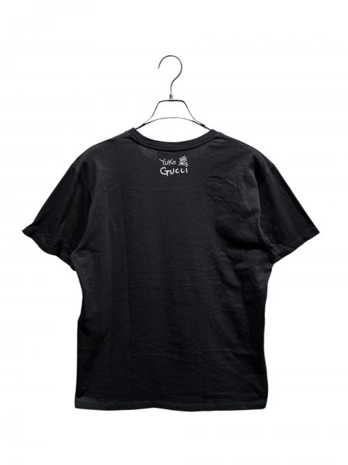 GUCCI（グッチ）GUCCI (グッチ) ロゴキャットプリントTシャツ ブラック サイズ:XSの古着・服飾アイテム