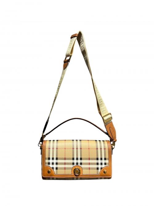 BURBERRY（バーバリー）BURBERRY (バーバリー) トップハンドルノートバッグ/8066165 ベージュ×ブラウン サイズ:-の古着・服飾アイテム