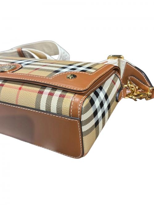 BURBERRY（バーバリー）BURBERRY (バーバリー) トップハンドルノートバッグ/8066165 ベージュ×ブラウン サイズ:-の古着・服飾アイテム