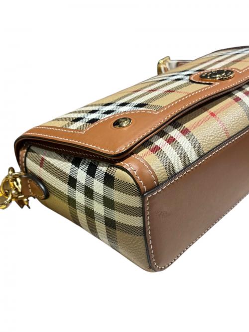 BURBERRY（バーバリー）BURBERRY (バーバリー) トップハンドルノートバッグ/8066165 ベージュ×ブラウン サイズ:-の古着・服飾アイテム