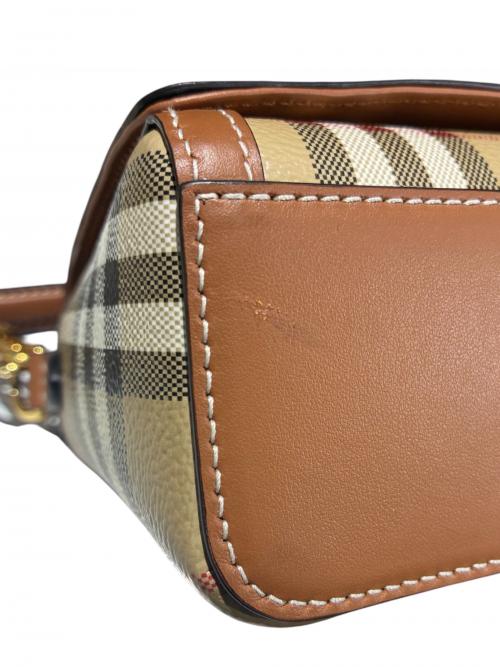 BURBERRY（バーバリー）BURBERRY (バーバリー) トップハンドルノートバッグ/8066165 ベージュ×ブラウン サイズ:-の古着・服飾アイテム