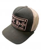 CHROME HEARTSクロムハーツ）の古着「CH Hollywood Trucker Cap」｜ブラック×ピンク