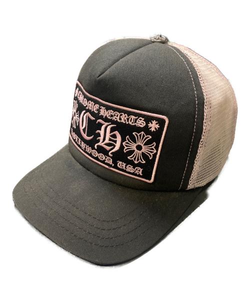 CHROME HEARTS（クロムハーツ）CHROME HEARTS (クロムハーツ) CH Hollywood Trucker Cap ブラック×ピンク サイズ:53-60の古着・服飾アイテム