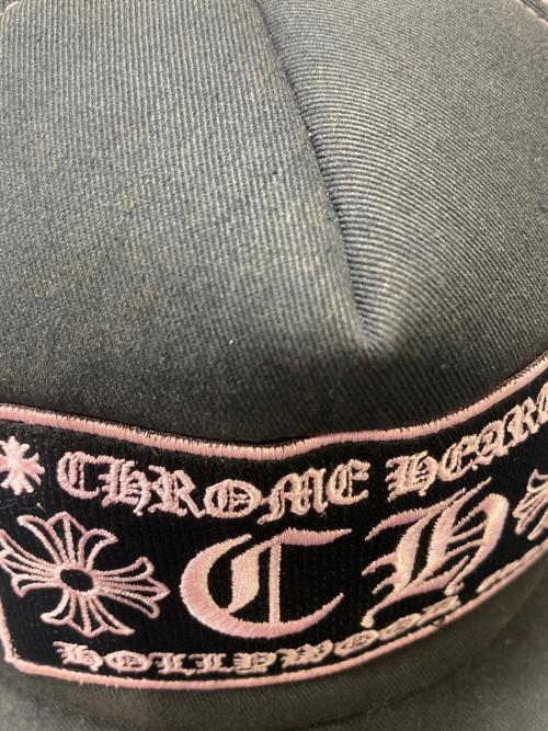 CHROME HEARTS（クロムハーツ）CHROME HEARTS (クロムハーツ) CH Hollywood Trucker Cap ブラック×ピンク サイズ:53-60の古着・服飾アイテム
