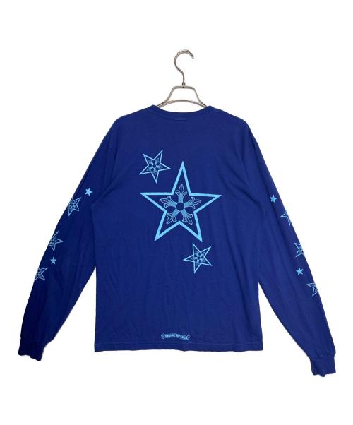CHROME HEARTS（クロムハーツ）CHROME HEARTS (クロムハーツ) Star Long Sleeve Tee ブルー サイズ:Lの古着・服飾アイテム