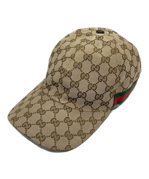 GUCCI（グッチ）GUCCI (グッチ) GGキャンバスロゴキャップ ベージュの古着・服飾アイテム