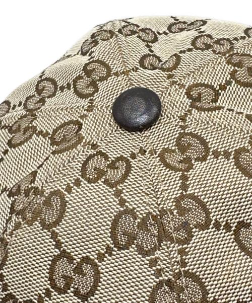 GUCCI（グッチ）GUCCI (グッチ) GGキャンバスロゴキャップ ベージュの古着・服飾アイテム