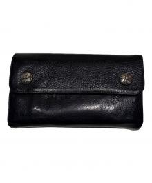 CHROME HEARTS（クロムハーツ）の古着「ウェーブウォレット/クロスボタン」｜ブラック
