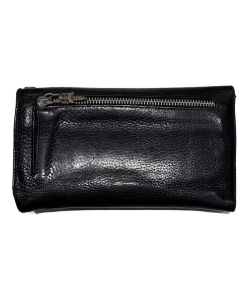 CHROME HEARTS（クロムハーツ）CHROME HEARTS (クロムハーツ) ウェーブウォレット/クロスボタン ブラックの古着・服飾アイテム